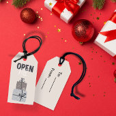開けろ！クリスマスプレゼントラベル ギフトタグ