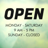 開カスタマイズ口時間 |黒い記号を開く時刻 ウィンドウサイン (シート3)