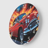 開クラシック改造線を燃やす ラージ壁時計 (傾斜)