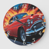 開クラシック改造線を燃やす ラージ壁時計 (正面)