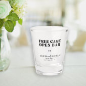 開モダンおもしろいバー結婚式の日付を保存 ショットグラス