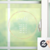 開モダン始時間エレガント金ゴールド円 ウィンドウサイン (ホーム)