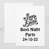 開催日を保存 ガールズナイトパーティー 招待状 (正面/裏面)