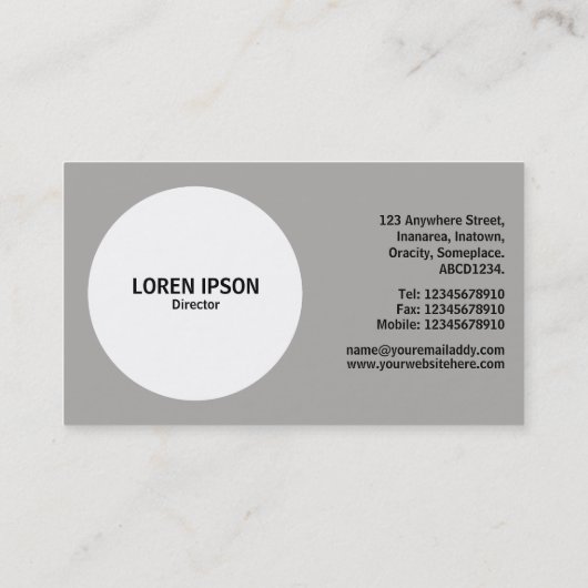 開口円 – 黒 名刺 (裏面)