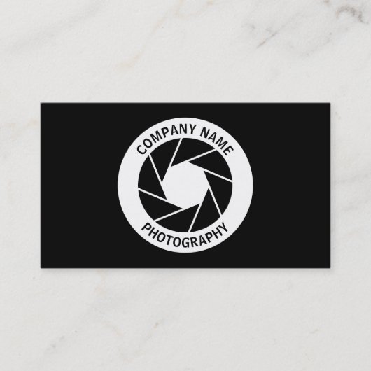 開口円 – 黒 名刺 (正面)