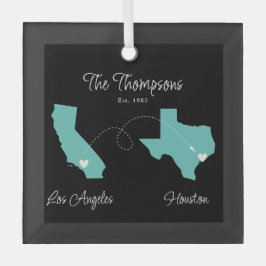 開始から州ファミリ移動ガラスオーナメント ガラスオーナメント