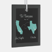 開始から州ファミリ移動ガラスオーナメント ガラスオーナメント (正面右)