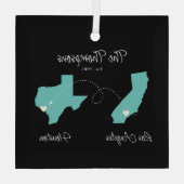 開始から州ファミリ移動ガラスオーナメント ガラスオーナメント (裏面)