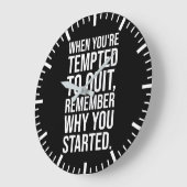 開始した理由を覚えて – 成やる気を起こさせる功 ラージ壁時計 (傾斜)