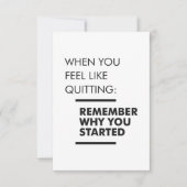 開始した理由を覚える – トレーニング 感動的 出欠カード (正面)