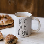 開始するコーヒーの挿入タイポグラフィおもしろい引用文 コーヒーマグカップ<br><div class="desc">少しユーモアを交えて朝を休みなさい。これは「コーヒーの愛のための」コレクションの一部である。</div>