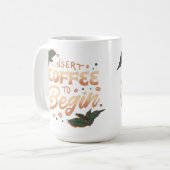 開始するコーヒーの挿入 | カフェインおもしろい引用文 コーヒーマグカップ (正面左)