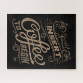 開始するコーヒーを挿入 ジグソーパズル (横)