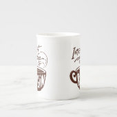 開始するコーヒーを挿入 ボーンチャイナマグカップ (正面)