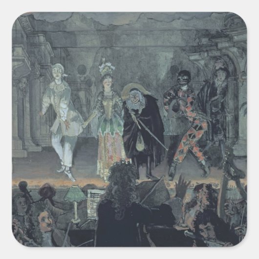 開始する前のフリーメーソンの集会 スクエアシール (正面)