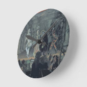 開始する前のフリーメーソンの集会 ラウンド壁時計 (傾斜)