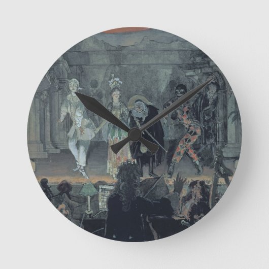 開始する前のフリーメーソンの集会 ラウンド壁時計 (正面)