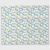 開始のデザインのマットの紙を持つ草 ラッピングペーパー (フラット)