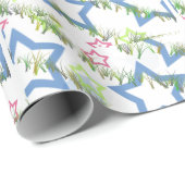 開始のデザインのマットの紙を持つ草 ラッピングペーパー (ロールコーナー)