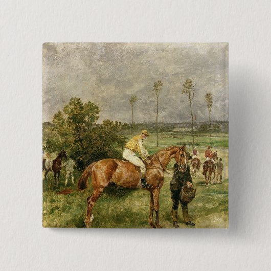 開始の前、1890年 缶バッジ (正面)