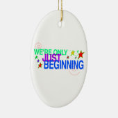 開始の楕円形のオーナメント セラミックオーナメント (右)