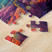 開始宇宙と終了イラストレーション ジグソーパズル (側面)