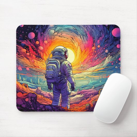 開始宇宙と終了イラストレーション マウスパッド (マウス)