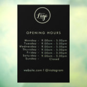 開始時刻 |ビジネスロゴ営業時間黒 ウィンドウサイン (シート3)