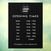 開始時刻 |ビジネスロゴ営業時間黒 ウィンドウサイン (シート3)