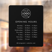 開始時刻 |ビジネスロゴ営業時間黒 ウィンドウサイン (シート2)