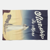 開始火星ヴィンテージスタイル宇宙旅行。 キッチンタオル (横)