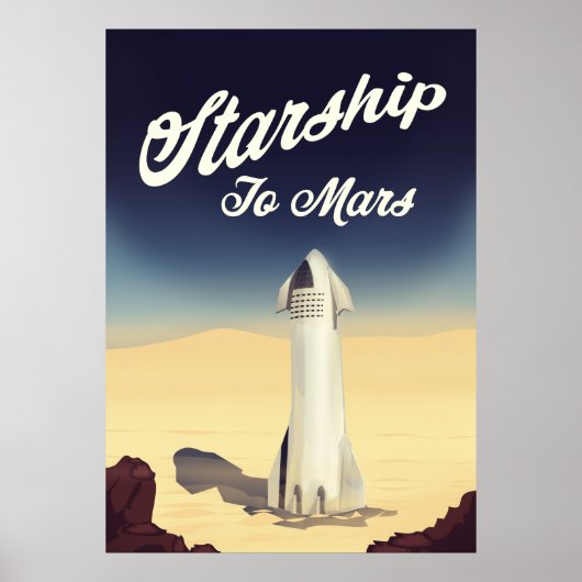 開始火星ヴィンテージスタイル宇宙旅行。 ポスター (正面)