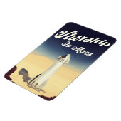 開始火星ヴィンテージスタイル宇宙旅行。 マグネット (左側)