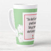 開始素晴らし事項 – やる気を起こさせる緑のマグカップ カフェラテマグ (左アングル)