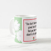 開始素晴らし事項 – やる気を起こさせる緑のマグカップ コーヒーマグカップ (正面左)