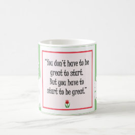 開始素晴らし事項 – やる気を起こさせる緑のマグカップ コーヒーマグカップ