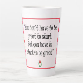 開始素晴らし事項 – やる気を起こさせる黄色いマグカップ カフェラテマグ