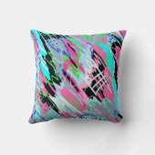 開始開花抽象芸術プリント クッション (裏面)