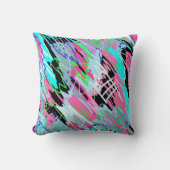 開始開花抽象芸術プリント クッション (正面)