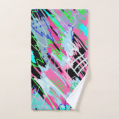 開始開花抽象芸術プリント バスタオルセット (ハンドタオル)