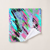 開始開花抽象芸術プリント バスタオルセット (ウォッシュタオル)