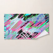 開始開花抽象芸術プリント バスタオルセット (ハンドタオル)