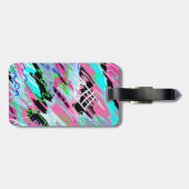 開始開花抽象芸術プリント ラゲッジタグ (裏面横)