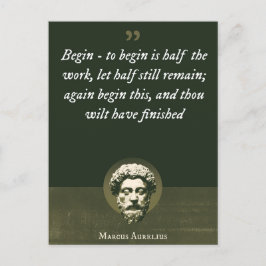 開始 – 開始する作業の半分は、半分は静止 ポストカード