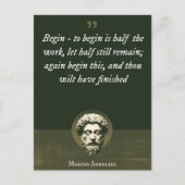 開始 – 開始する作業の半分は、半分は静止 ポストカード (正面)