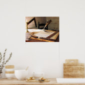 開始$20 – コンパスとTスクエア ポスター (キッチン)