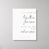 開席結婚のサイン//座席計画なし キャンバスプリント (正面)