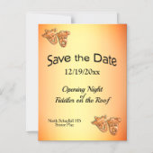 開幕するナイトシアター日付を保存 マグネット招待状 (正面)