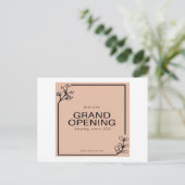 開幕テンプレート、バナー、ポスター。レタリング  ポストカード (スタンド正面)