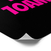 開店時間のサイン、ブラックとピンクのサイン ポスター (角)